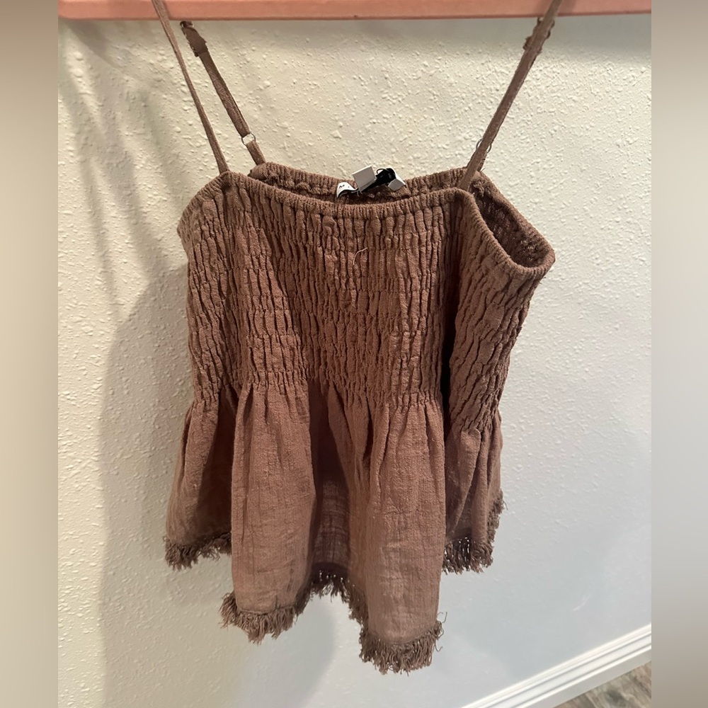 Muse Brown Textured Camisole